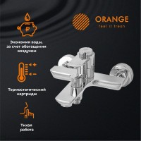 Термостатический смеситель Orange Thermo T19-100cr для ванны с душем