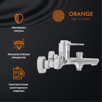Термостатический смеситель Orange Thermo T19-100cr для ванны с душем