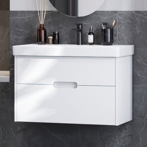 Тумба под раковину AQUATON Оливия 80 матовый белый