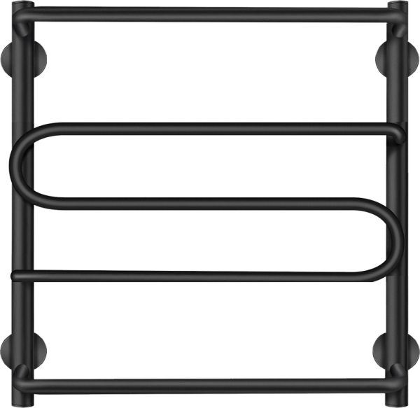 Полотенцесушитель электрический Secado Валенсия 2 60x50 см, подключение справа, матовый черный, лесенка