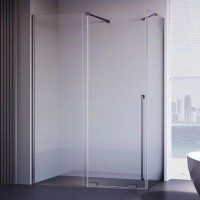 Душевой уголок Veconi Premium Trento PTC-SP-50GR 130х100 см, профиль брашированный графит, стекло прозрачное