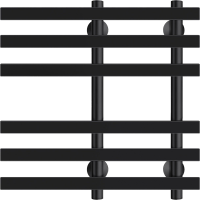 Полотенцесушитель электрический Secado Понтида 3, R 60x50 см, подключение справа, матовый черный, лесенка