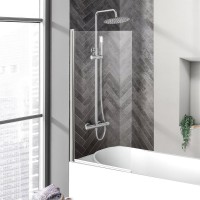 Шторка на ванну BelBagno Uno V-1-70/150-C-Cr стекло прозрачное