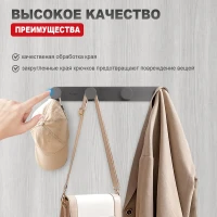Крючок для ванной комнаты Raglo R300.054.09, графит Крючок для ванной комнаты Raglo R300.054.09, графит