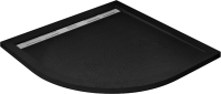 Поддон для душа Cezares TRAY-AS-R-90-30-NERO 90x90, с сифоном, черный матовый