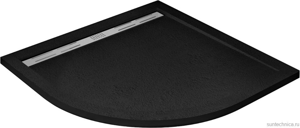 Поддон для душа Cezares TRAY-AS-R-90-30-NERO 90x90, с сифоном, черный матовый