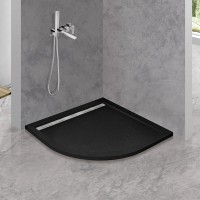 Поддон для душа Cezares TRAY-AS-R-90-30-NERO 90x90, с сифоном, черный матовый