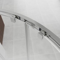 Душевой уголок Veconi Evo 200 CH 100х90 см, профиль глянцевый хром, стекло прозрачное