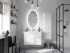 Мебель для ванной STWORKI Вестерос 85 белая, в стиле прованс (гарнитур, комплект)