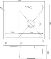 Мойка кухонная Mixline Pro 552929 R черный графит