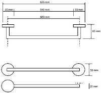 Полотенцедержатель Bemeta Graphit 156204042