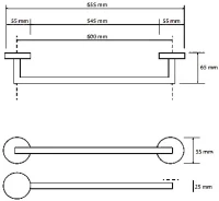 Полотенцедержатель Bemeta Graphit 156204042 Полотенцедержатель Bemeta Graphit 156204042