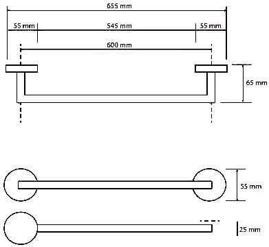 Полотенцедержатель Bemeta Graphit 156204042