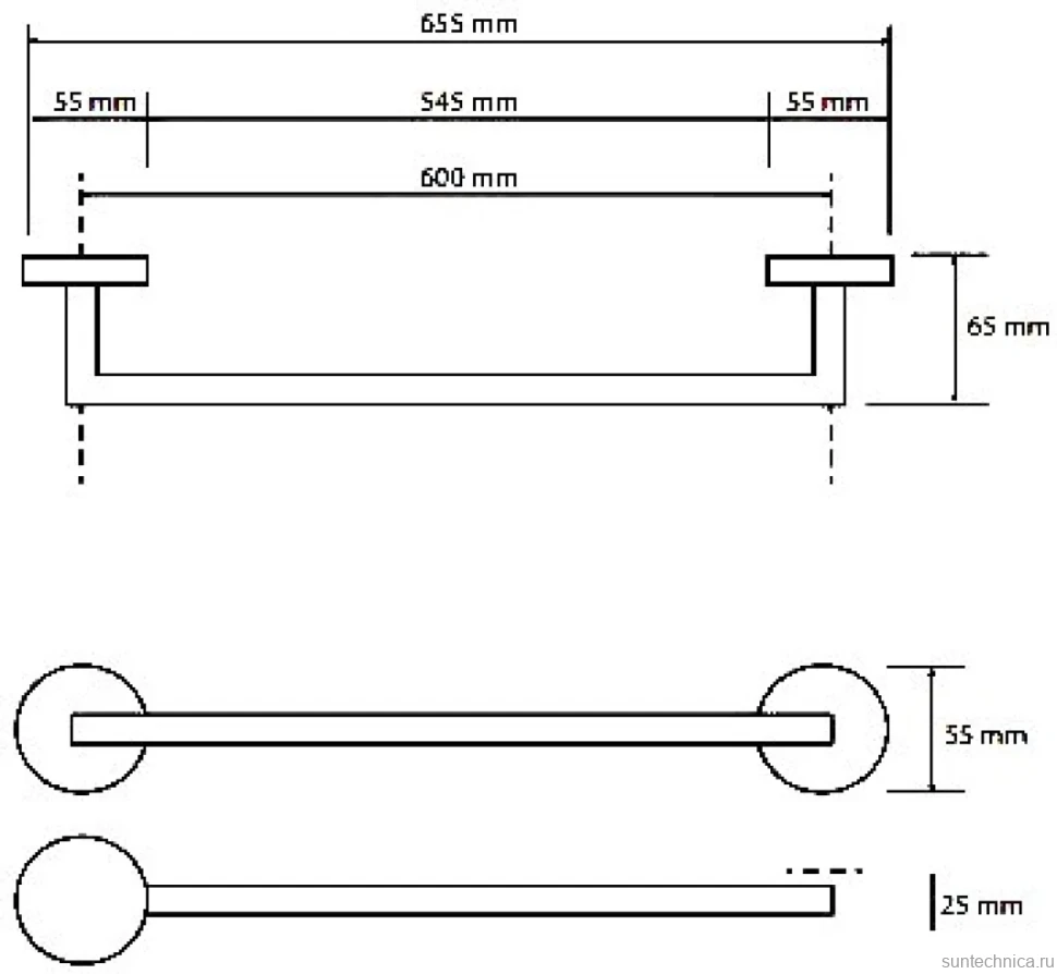 Полотенцедержатель Bemeta Graphit 156204042
