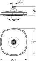 Верхний душ Grohe Grandera Rainshower Grandera 210 27974000