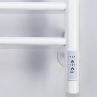 Полотенцесушитель электрический Comfysan Luce EC-8 80x55 см, подключение справа, слева, матовый белый, лесенка, из стали