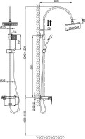Душевая стойка D&K Lessing Rhein DA1323701C05