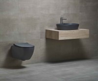 Унитаз подвесной beWash Bogen 88343680 с функцией биде, безободковый с микролифтом, антрацит матовый
