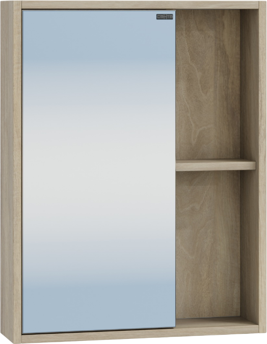 Зеркало-шкаф СанТа Прима 50 дуб светлый