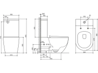Унитаз-компакт напольный Bauedge Bau Dream Hurricane-2 безободковый, с микролифтом, белый