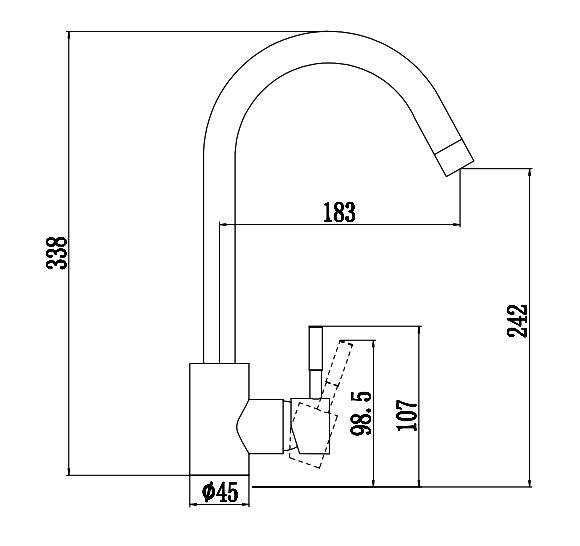 Смеситель для кухни Fmark FS8232W белый