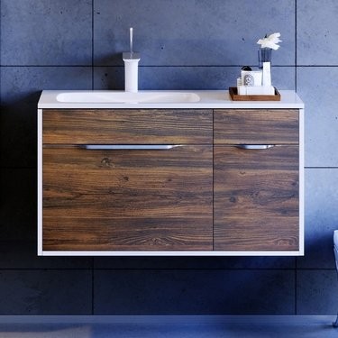 Тумба под раковину Aqwella 5 stars Malaga 90 L крафт темный