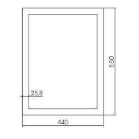 Зеркало MIXLINE "Магнат" серебро 440*550 (ШВ)  (полистирол) багетная рама