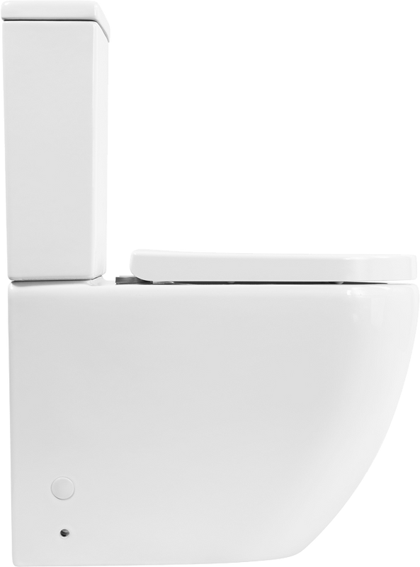 Унитаз-компакт напольный BelBagno Amanda BB051CPR безободковый, крышка BB105SC с микролифтом, бачок BB051T