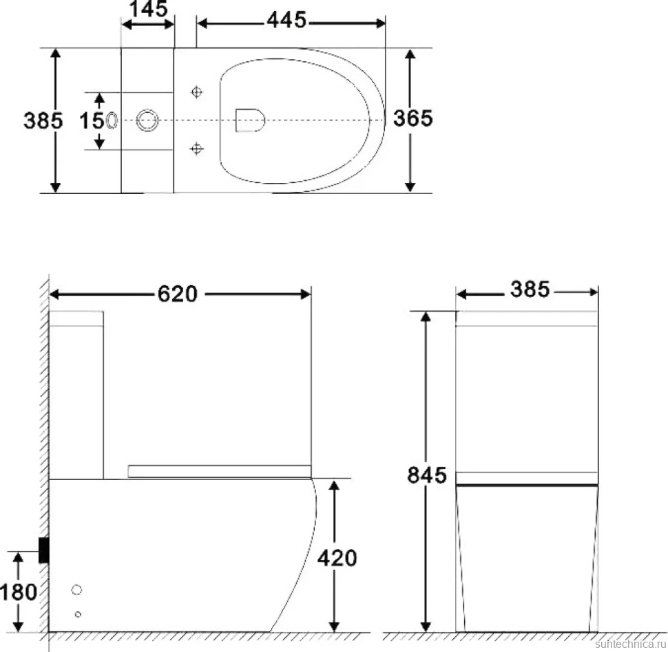 Унитаз-компакт напольный BelBagno Amanda BB051CPR безободковый, крышка BB105SC с микролифтом, бачок BB051T