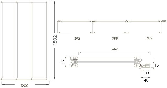 Шторка на ванну Veconi Palau PL-73R 120 см
