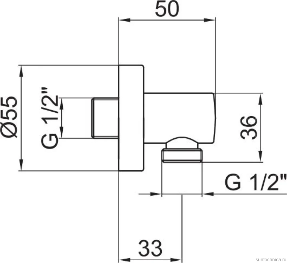 Шланговое подключение Webert Comfort AC0344015 хром