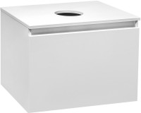 Тумба с раковиной Runo Бари 50 белая, раковина Duo 40