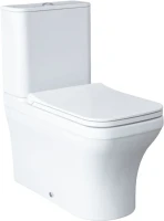 Унитаз-компакт напольный Allen Brau Infinity 4.21012.20 безободковый, с микролифтом, белый глянец