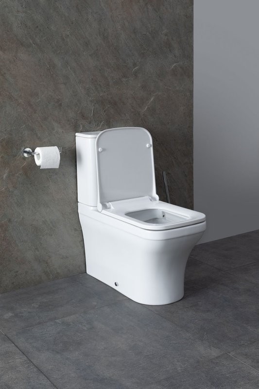 Унитаз-компакт напольный Allen Brau Infinity 4.21012.20 безободковый, с микролифтом, белый глянец