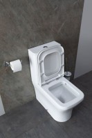 Унитаз-компакт напольный Allen Brau Infinity 4.21012.20 безободковый, с микролифтом, белый глянец