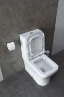 Унитаз-компакт напольный Allen Brau Infinity 4.21012.20 безободковый, с микролифтом, белый глянец