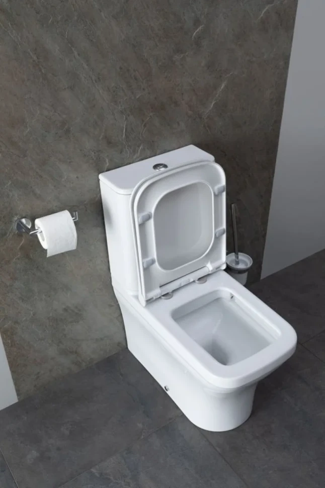 Унитаз-компакт напольный Allen Brau Infinity 4.21012.20 безободковый, с микролифтом, белый глянец