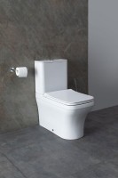 Унитаз-компакт напольный Allen Brau Infinity 4.21012.20 безободковый, с микролифтом, белый глянец