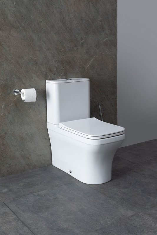 Унитаз-компакт напольный Allen Brau Infinity 4.21012.20 безободковый, с микролифтом, белый глянец