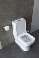 Унитаз-компакт напольный Allen Brau Infinity 4.21012.20 безободковый, с микролифтом, белый глянец