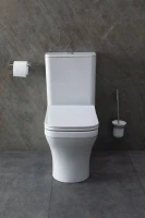 Унитаз-компакт напольный Allen Brau Infinity 4.21012.20 безободковый, с микролифтом, белый глянец