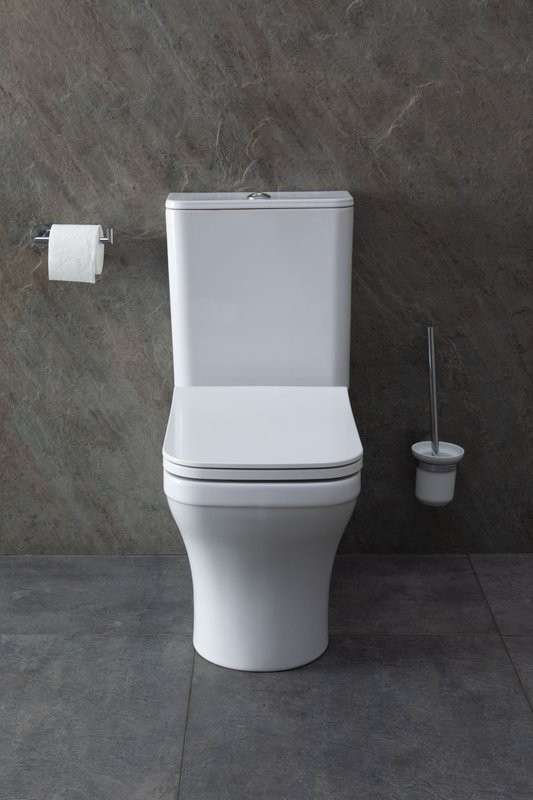 Унитаз-компакт напольный Allen Brau Infinity 4.21012.20 безободковый, с микролифтом, белый глянец