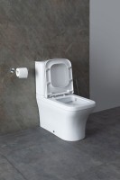Унитаз-компакт напольный Allen Brau Infinity 4.21012.20 безободковый, с микролифтом, белый глянец