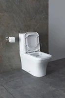 Унитаз-компакт напольный Allen Brau Infinity 4.21012.20 безободковый, с микролифтом, белый глянец
