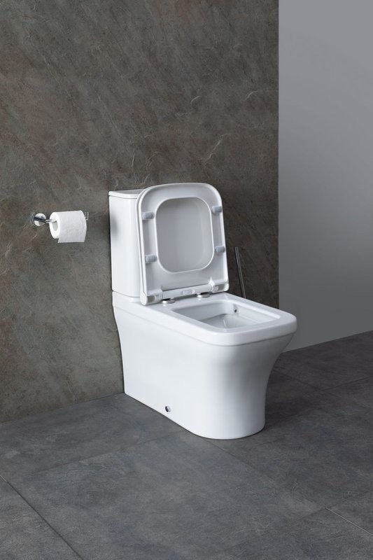 Унитаз-компакт напольный Allen Brau Infinity 4.21012.20 безободковый, с микролифтом, белый глянец
