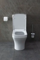Унитаз-компакт напольный Allen Brau Infinity 4.21012.20 безободковый, с микролифтом, белый глянец