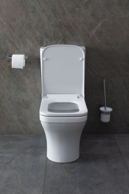 Унитаз-компакт напольный Allen Brau Infinity 4.21012.20 безободковый, с микролифтом, белый глянец