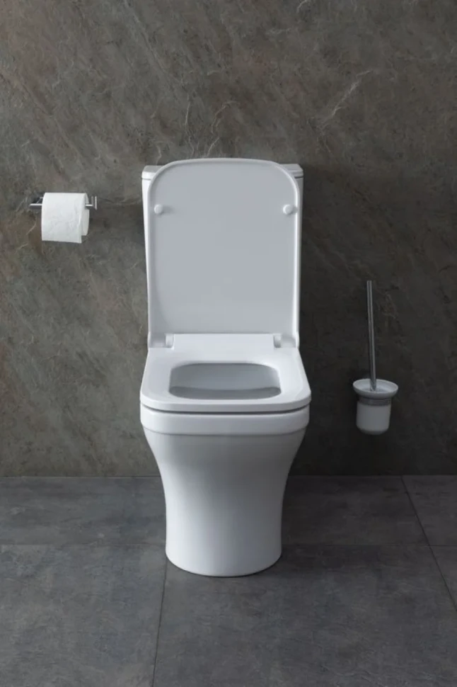 Унитаз-компакт напольный Allen Brau Infinity 4.21012.20 безободковый, с микролифтом, белый глянец