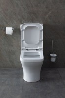 Унитаз-компакт напольный Allen Brau Infinity 4.21012.20 безободковый, с микролифтом, белый глянец
