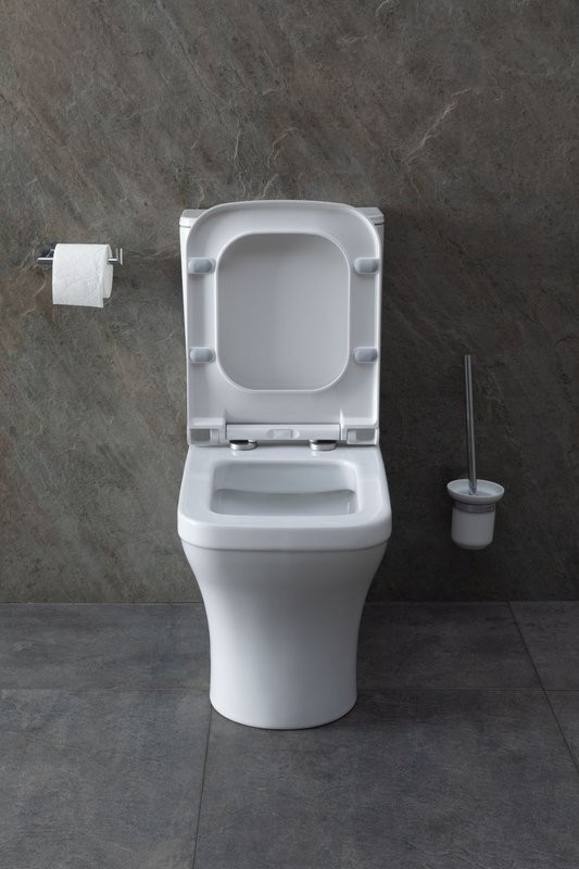Унитаз-компакт напольный Allen Brau Infinity 4.21012.20 безободковый, с микролифтом, белый глянец